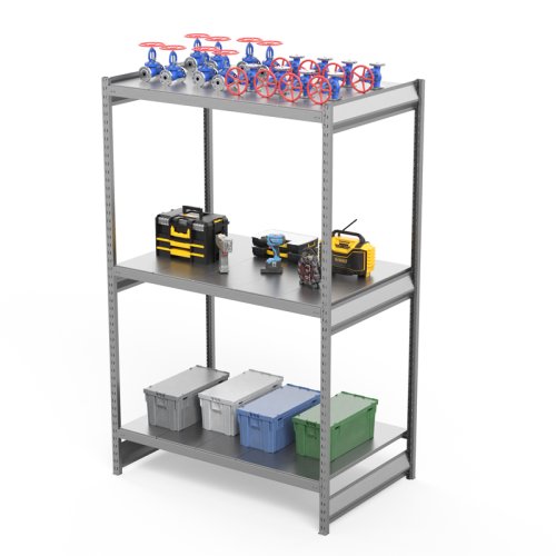 Стеллаж грузовой СГ Ультра (2000х1200х800 мм) 3 яруса, цинк (СГУ 2012083)