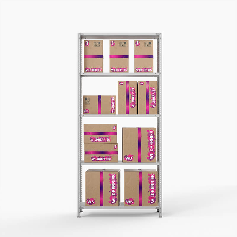 Стеллаж для ПВЗ Wildberries ТС Лайт, 2200х1000х400 мм, 5 полок – изображение №3