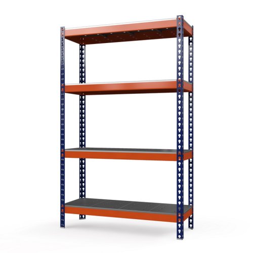 Среднегрузовой стеллаж Профи-Т 2000x1845x455 мм. Ярусы: оцинк. мет. перф. усил. 4 шт. (Т-120/L P/4/У)