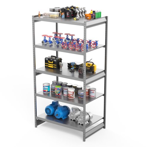 Стеллаж грузовой СГ Ультра (2500х1200х800 мм) 5 ярусов, цинк (СГУ 2512085)