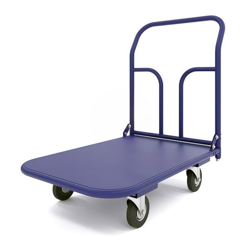 Тележка платформенная ТП 4 (г/п 550 кг, 1200x600 мм, колеса черная резина 200 мм)