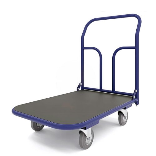 Тележка платформенная с резиновым покрытием ТПР 6 (800x1200 мм, колеса серая резина 160 мм)