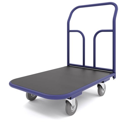 Тележка платформенная с резиновым покрытием ТПР 8 (700x1000 мм, колеса серая резина 160 мм)