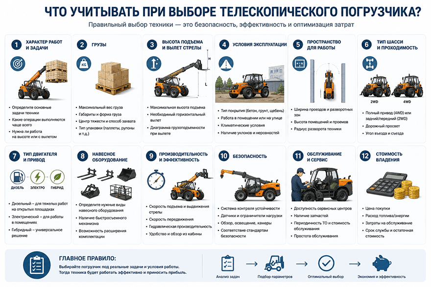 Как выбрать телескопический погрузчик