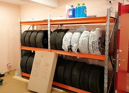 Компактное хранение автомобильных шин