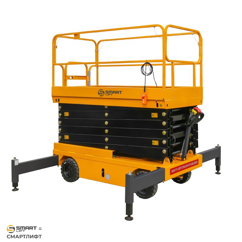 Подъемник ножничный самоходный SJY-0.3-13A (300 кг, 12,8 м) СМАРТЛИФТ (SMARTLIFT) / СМАРТ (SMART)