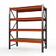Стеллаж металлический Оптима, 3500x1250x785 мм. Ярусы: 4 шт. фанера – изображение №1